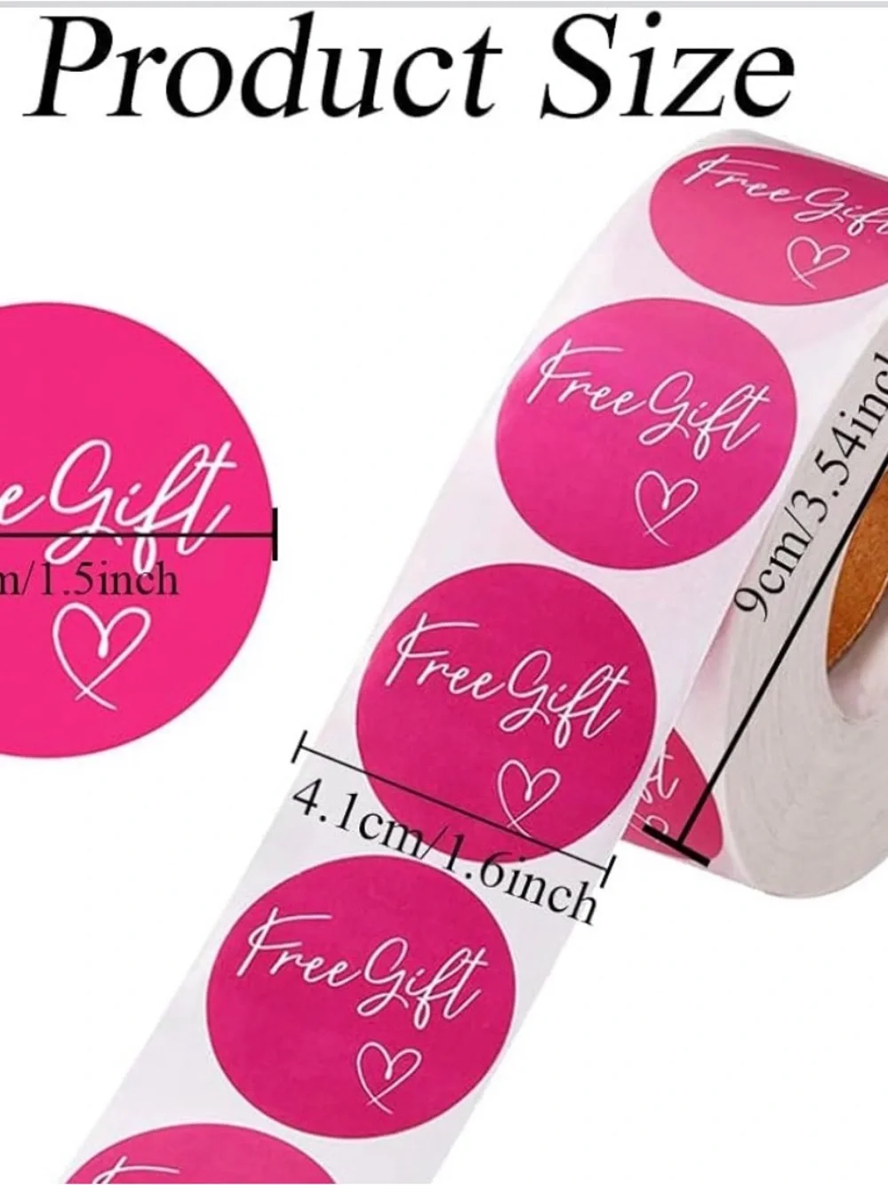 Free Gift Stickers, Set of 60, 1.5 inch diameter